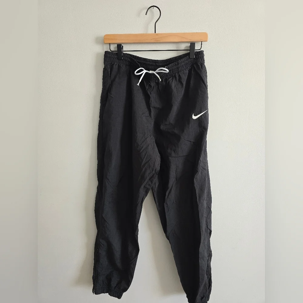 Vintage 90s Nike Boys Windbreaker Track Pants Black White Nylon Xl